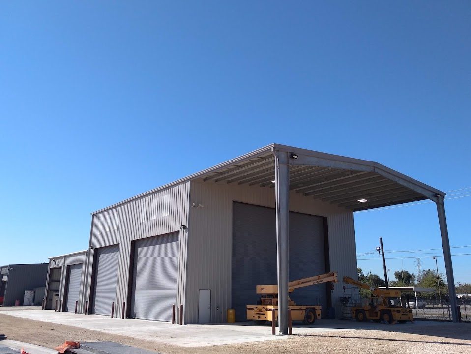 9,800 sq. ft. Industrial Crane Shop – Piers, Slab & Erection, Channelview, TX
